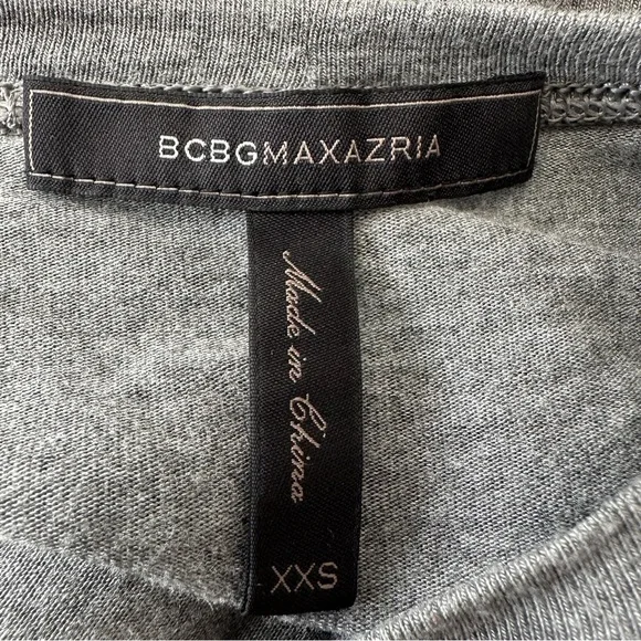 BCBG Maxazria Twist Front Midi Long Sleeve Dress Womens‎ Size XXS Heather Gray - Picture 11 of 16